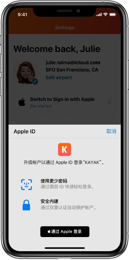 文安苹果手机维修分享如何在 iPhone 12 上使用“通过 Apple 登录” 